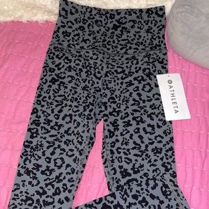 Gray Leopard Print Athleta Leggings